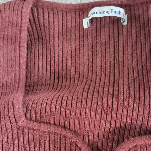 Abercrombie & Fitch Sweater Sweetheart Bodysuit in Brown - Picture 2 of 2